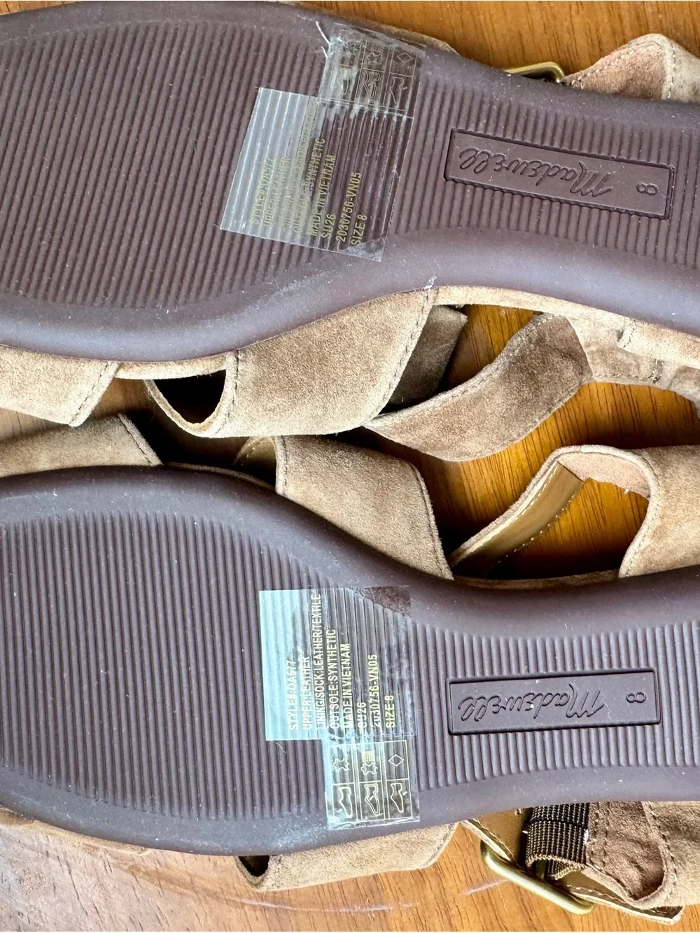 NWT Madewell Women's Suede Fisherman Sandals Chestnut Brown size 8 (fits best 9)
